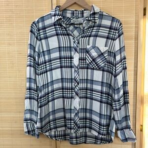 🌊 Tommy Bahama Breezy Shoreline Check Flannel Button Up Shirt